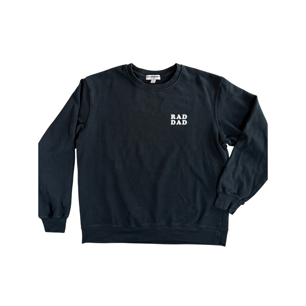 Sub_Urban Riot Sweatshirt‎ Mens Large Black Rad Dad Graphic Crewneck